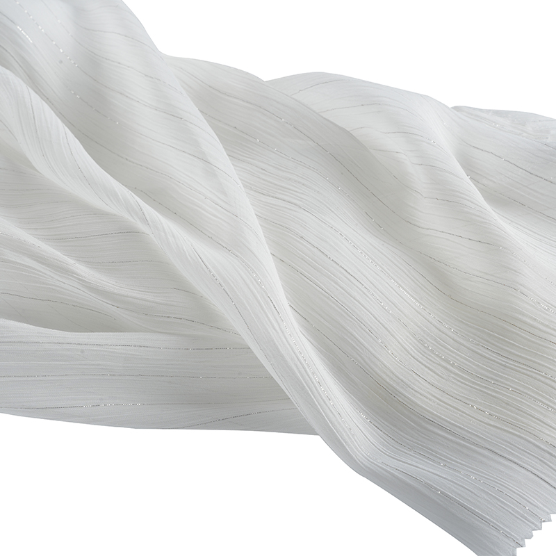 75D серебристый шелковый шифоновый креп