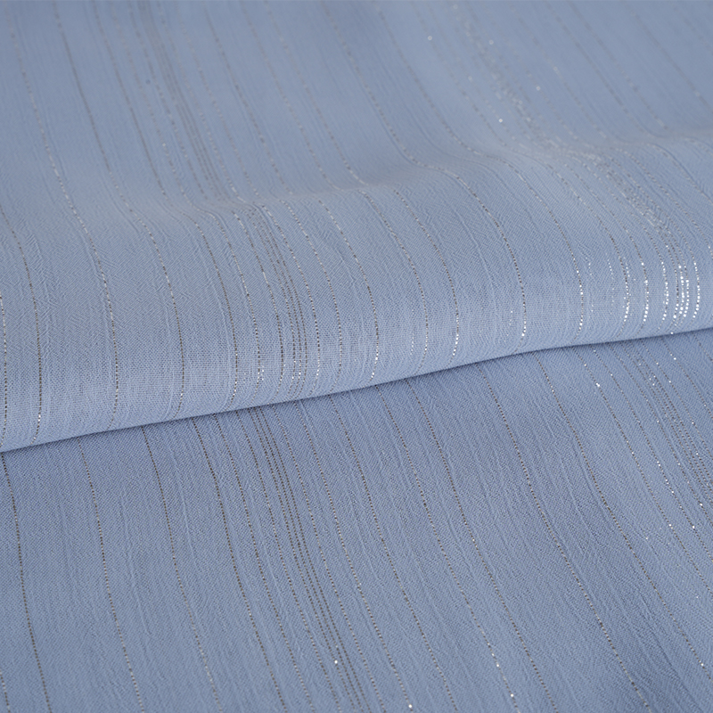 Шелковый шифоновый креп нестандартной формы 75D серебристого цвета