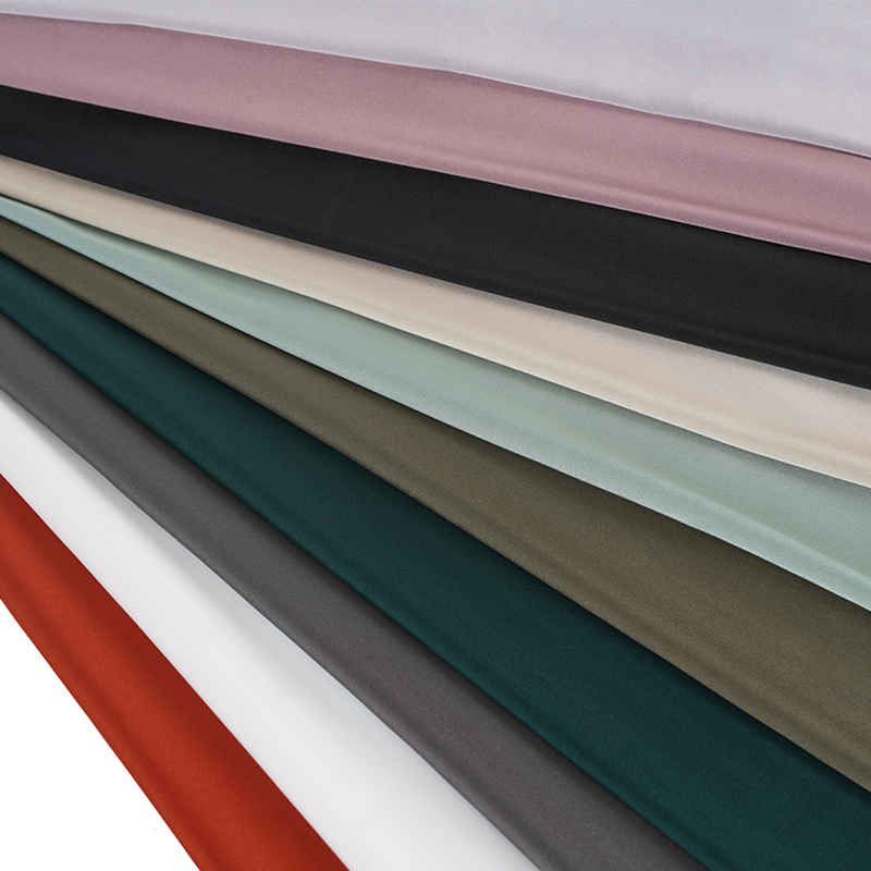 50D окрашенный эластичный атласный шифон