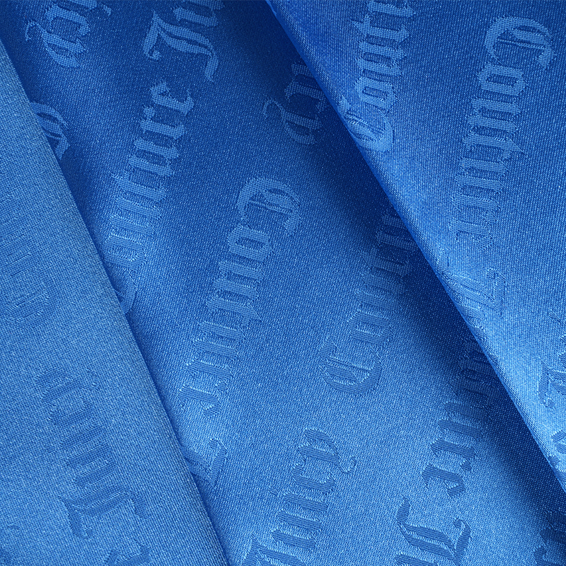 75D эластичная атласная жаккардовая ткань с буквами