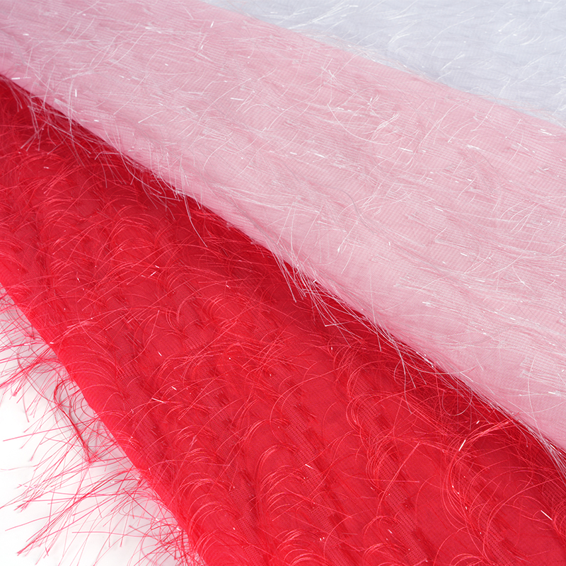 Ткань урагири с блестками и кисточками 75D, срезанный цветок