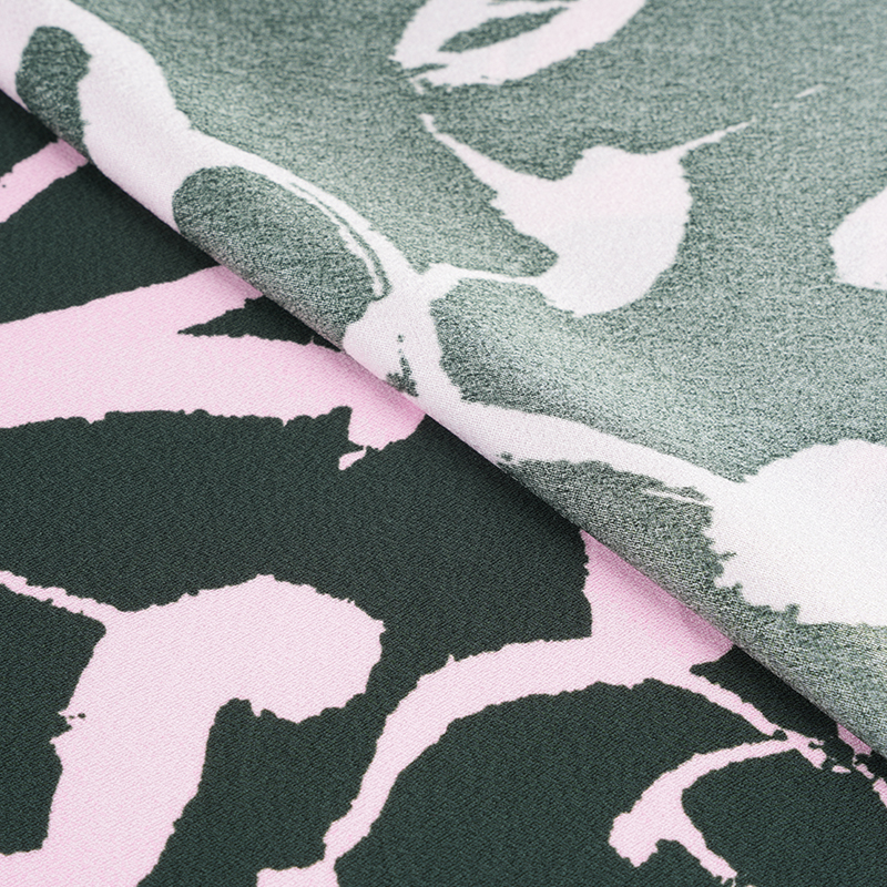 75D*120D полиэфирная шелковая морщинистая ткань с арабским принтом