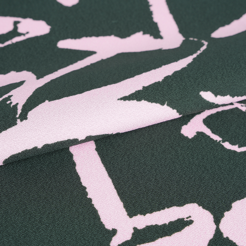 75D*120D полиэфирная шелковая морщинистая ткань с арабским принтом