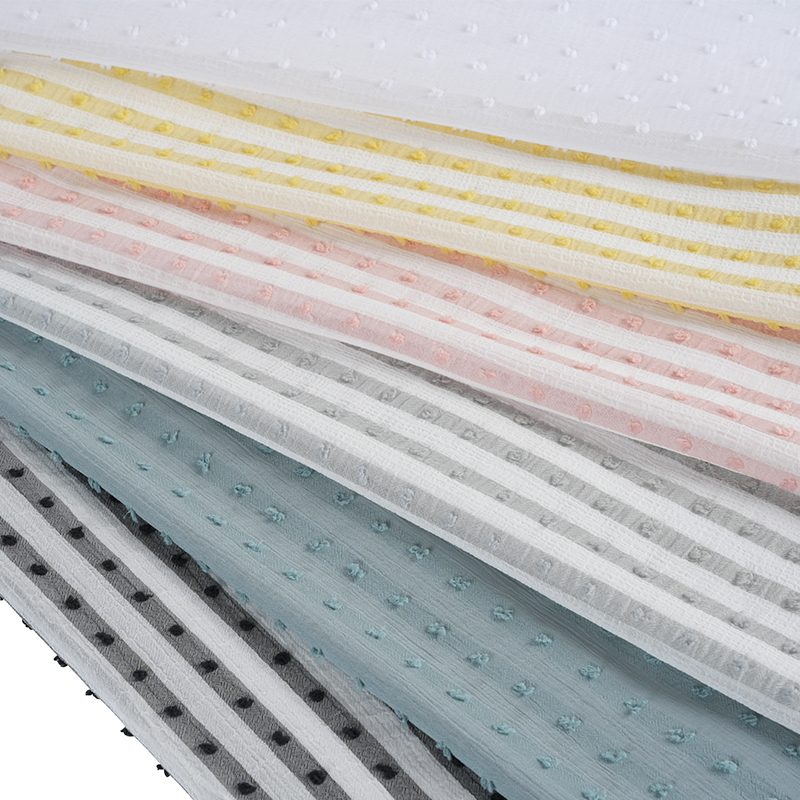 75D катионная ткань с нано-креповым принтом в полоску