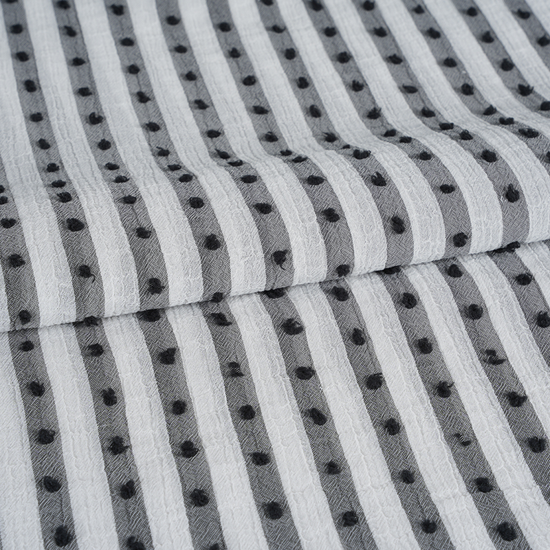 75D катионная ткань с нано-креповым принтом в полоску