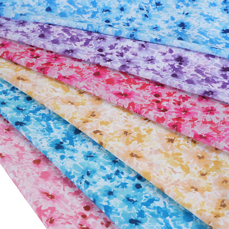 Ткань с цветочным принтом Messy Misty 75D/18T