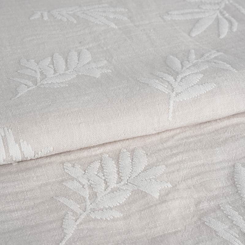 Полиэфирная пряжа, имитирующая ткань с принтом из пеноматериала из листьев конопли