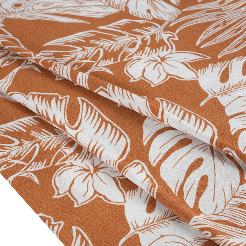 Богатая тканая креповая ткань с принтом