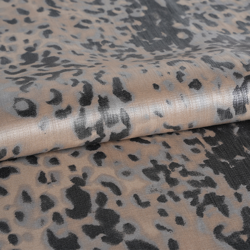 20d*21s утолщенная золотистая хлопчатобумажная ткань с небольшим леопардовым принтом