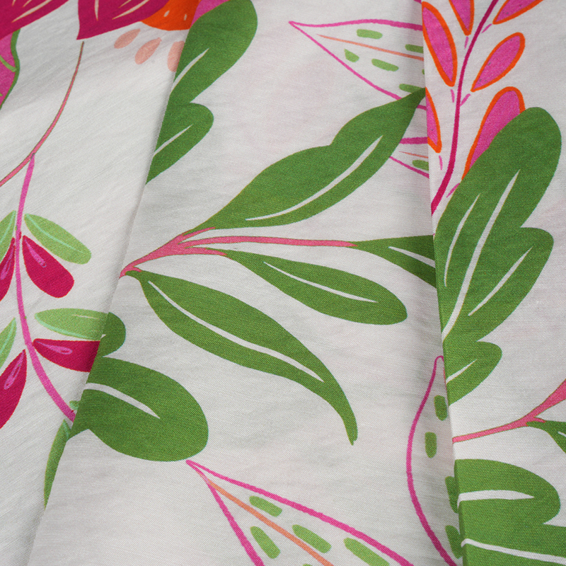 Полуглянцевая однотонная ткань с принтом райской птицы Rn