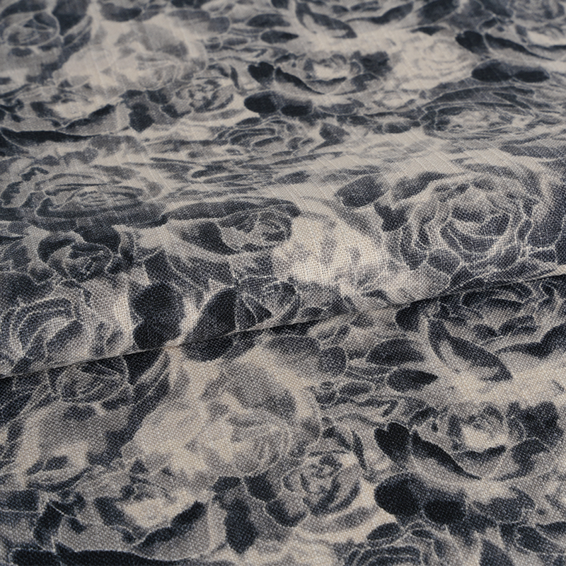 Ткань с принтом розы и меланжа 320D для нижнего белья