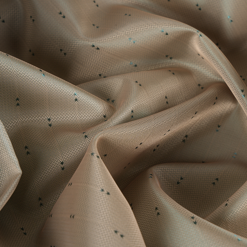 Жаккардовый гофрированный жаккард в полоску со стрелкой из белой нити из полиэстера