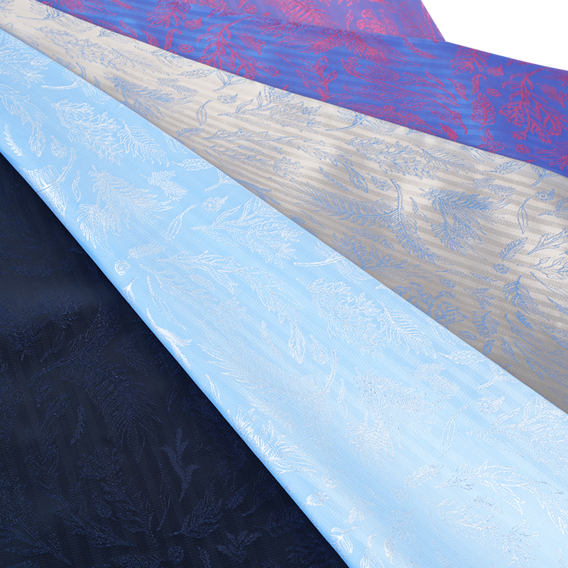 Жаккардовая ткань с листьями красной рубашки PV