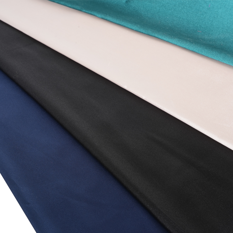 50D * 50D окрашенная глянцевая скрученная эластичная атласная ткань для крашения