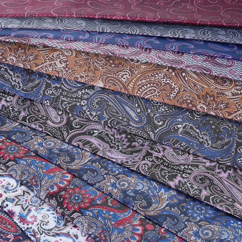 Ткань с принтом сосновых листьев, полиэстер, тафта, хвостик, 190 т