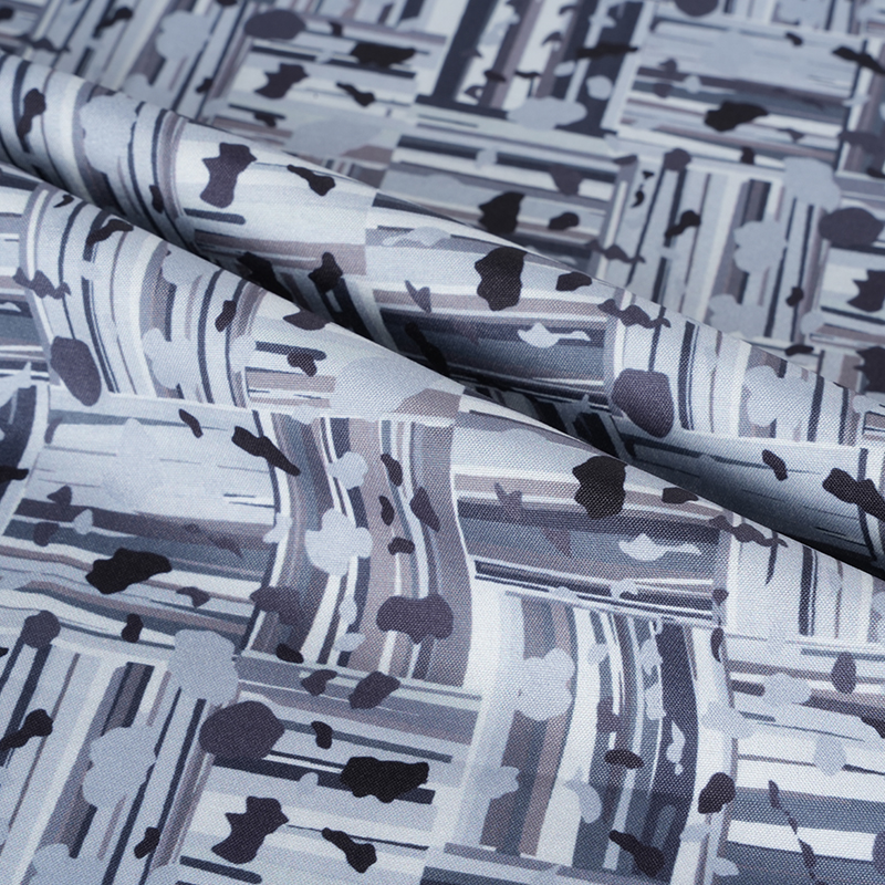 100D*40S крутая шелковая хлопковая абстрактная ткань для цифровой печати с положительными и отрицательными блоками