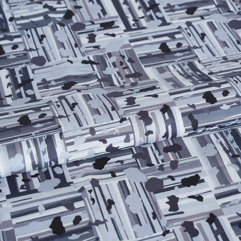100D*40S крутая шелковая хлопковая абстрактная ткань для цифровой печати с положительными и отрицательными блоками