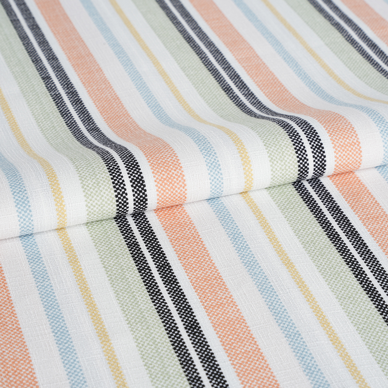 Ткань с принтом в оранжевую и черную полоску, шелковая бамбуковая орхидея 75D с ложным перекручиванием