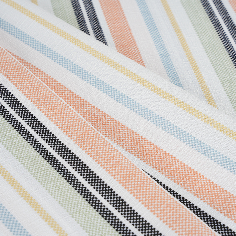 Ткань с принтом в оранжевую и черную полоску, шелковая бамбуковая орхидея 75D с ложным перекручиванием