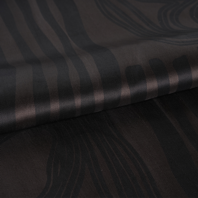 Ткань с принтом в полоску из искусственного шелка 120D